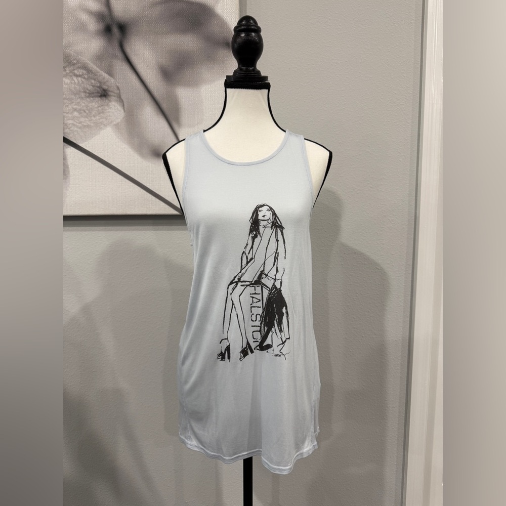 NWT Halston Heritage Women's Powder Blue Tank Top